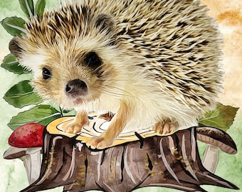 Hedgehog - Rug Hooking Pattern