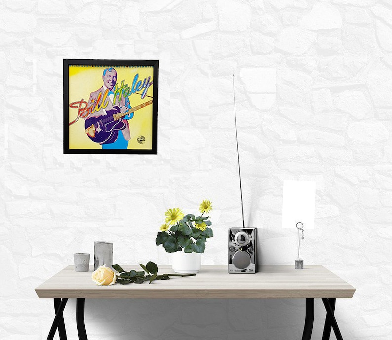 Vinyl Record Decor Clock Wall Art Rock n Roll Art Music Room Decor Bill Haley Album Cover Wall Art Framed or Clock