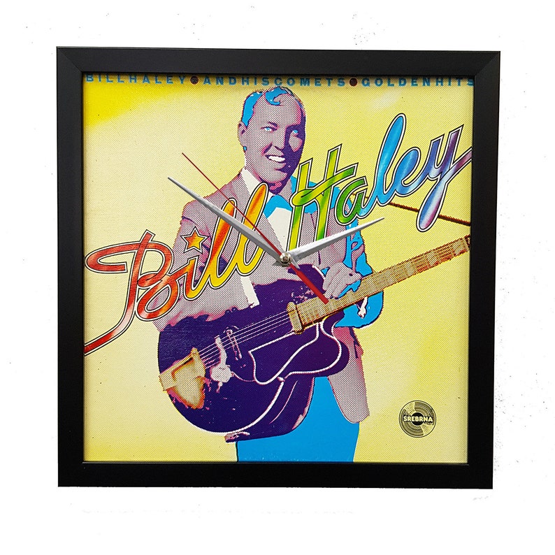 Vinyl Record Decor Clock Wall Art Rock n Roll Art Music Room Decor Bill Haley Album Cover Wall Art Framed or Clock
