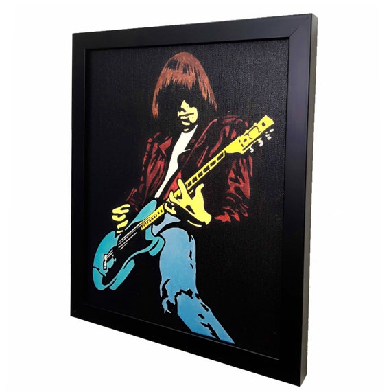 Johnny Ramone Punk Rock Wall Art Ramones incorniciato tela opera d'arte Pop Poster Rock n Roll regalo Decor pittura stampa mista di disegno Johnny Ramone Punk Rock Wall Art Ramones incorniciato tela opera d'arte Pop Poster Rock n Roll regalo Decor pittura stampa mista di disegno