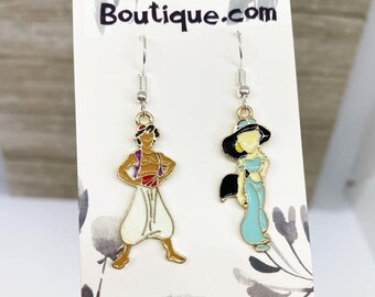 Disney Aladdin Inspired Faux Leather Earrings Genie Lamp Earrings