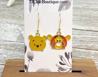 Winnie the Pooh and Tigger earrings