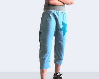 Sea green Yoga pants women, yoga pants plus size, harem pants women, drop crotch pants, capri yoga pants, short harem pants, gift her