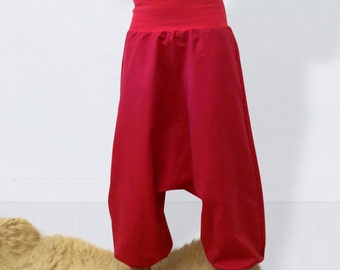 Roze linnen broek dames, harembroek linnen, bloeiers gemaakt van linnen, sarouel, yogabroek, roze broek, harembroek linnen, roze harembroek dames