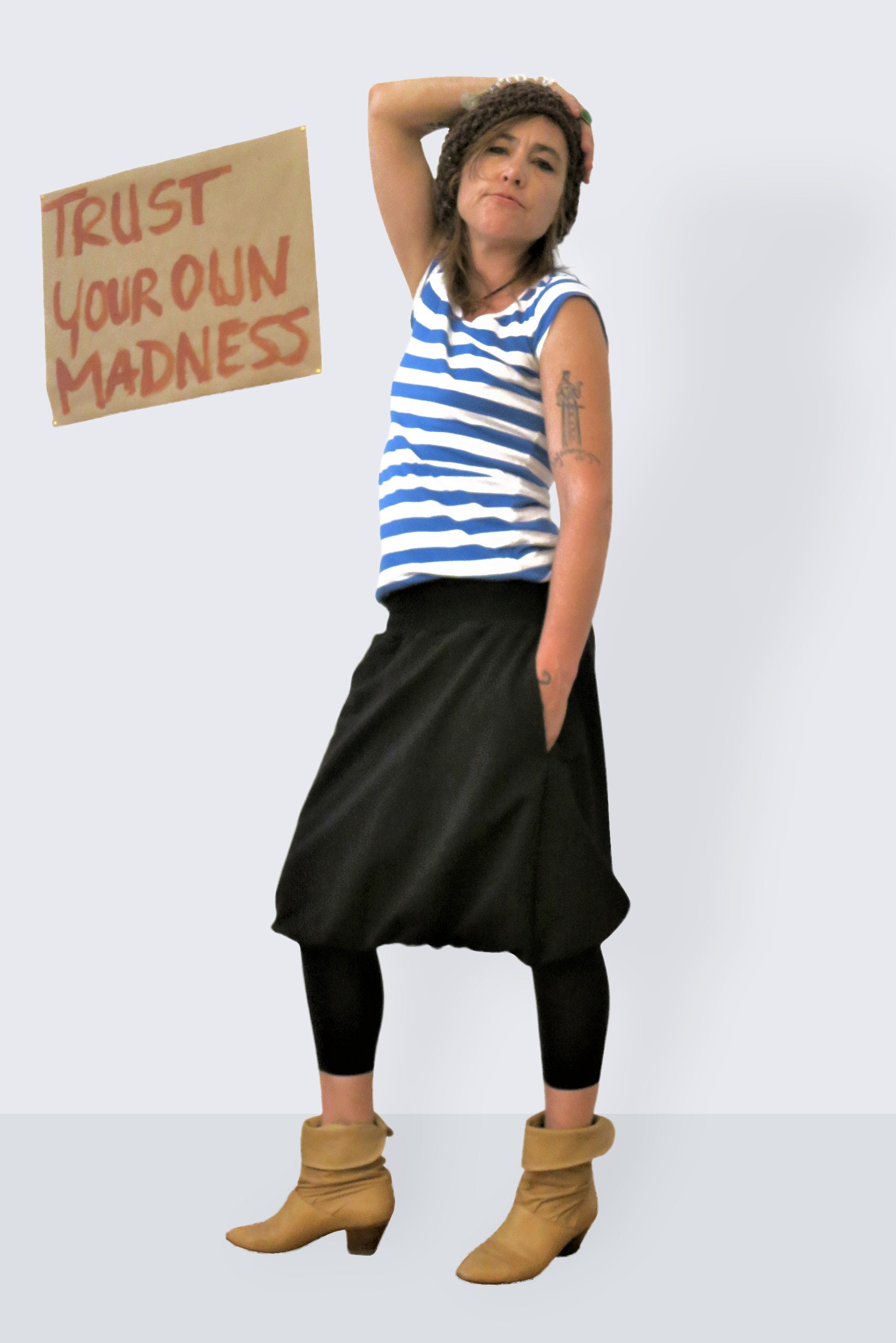 Black Balloon Skirt Made of Jersey With Two Side Pockets, Jersey Skirt, Midi  Skirt, Black Skirt - Etsy