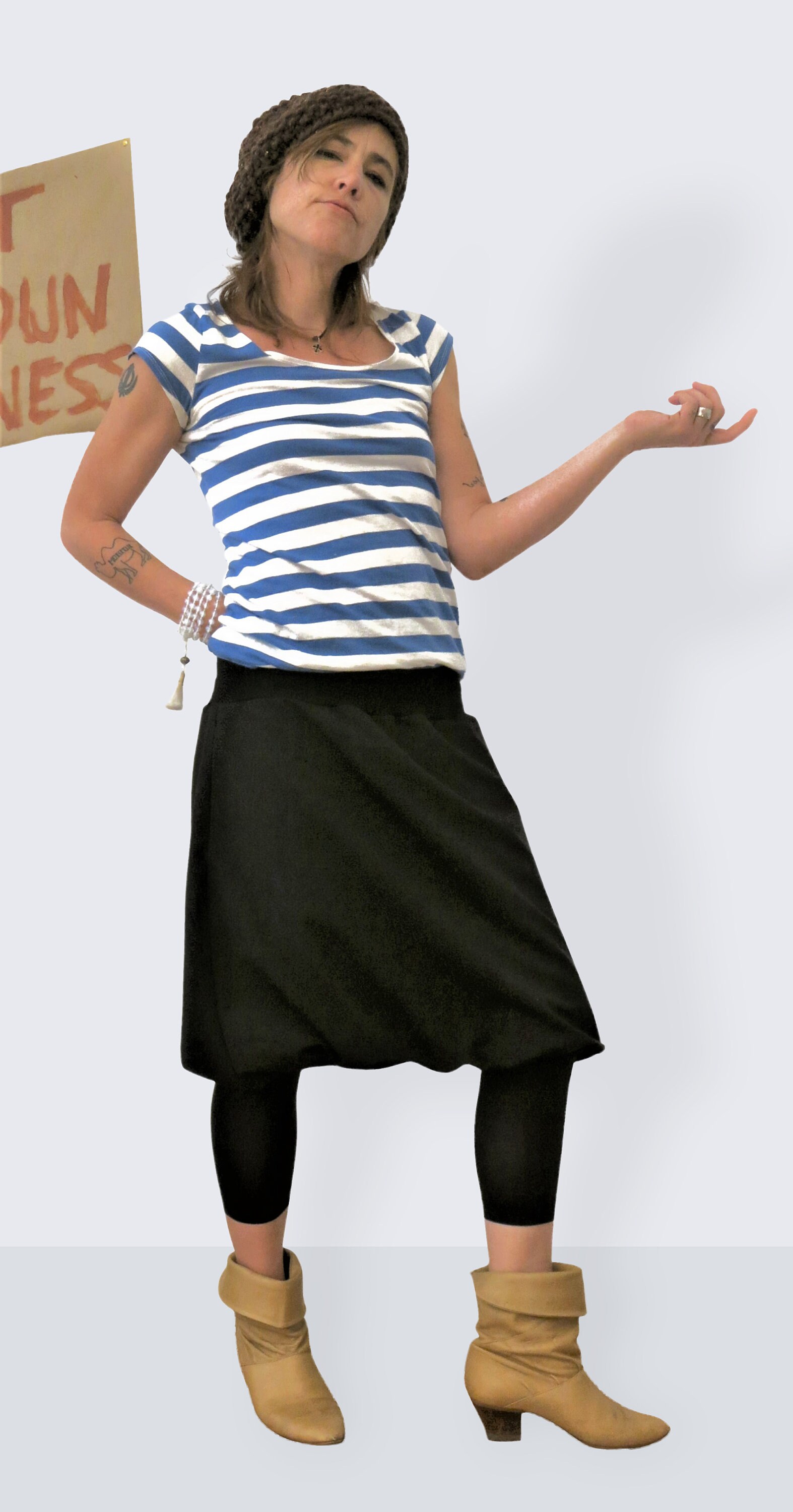 Black Balloon Skirt Made of Jersey With Two Side Pockets, Jersey Skirt, Midi  Skirt, Black Skirt - Etsy