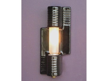 4 Black Porcelain Art Deco Moderne Wall Sconces Priced each
