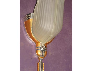 SINGLE ONLY Vintage Streamline Moderne Art Deco Wall Sconce Light c.1930s