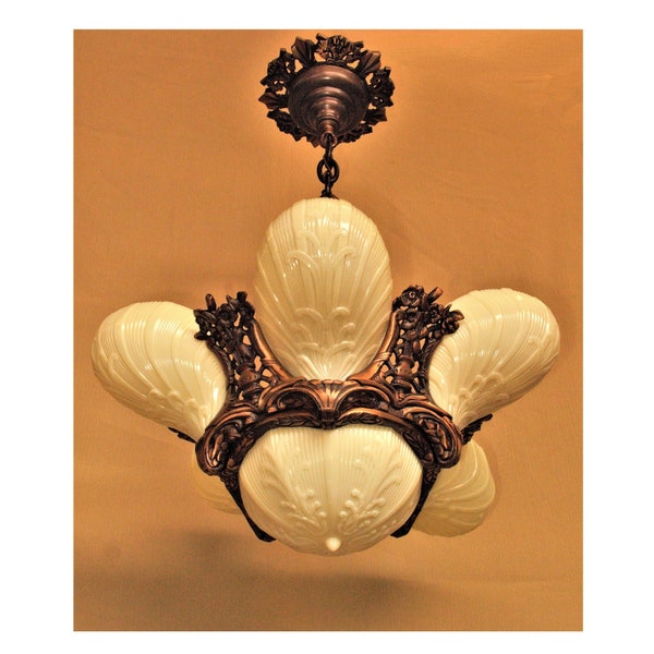 Custard Glass Slip Shades Etsy