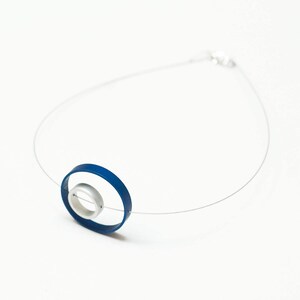 Collar diseño minimalista Joyería geométrica Blue