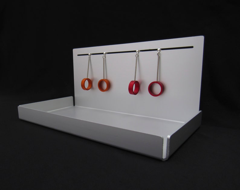 Pendientes Mercurio Contemporáneos y minimalistas Aluminio y acero 7 colores disponibles Orange