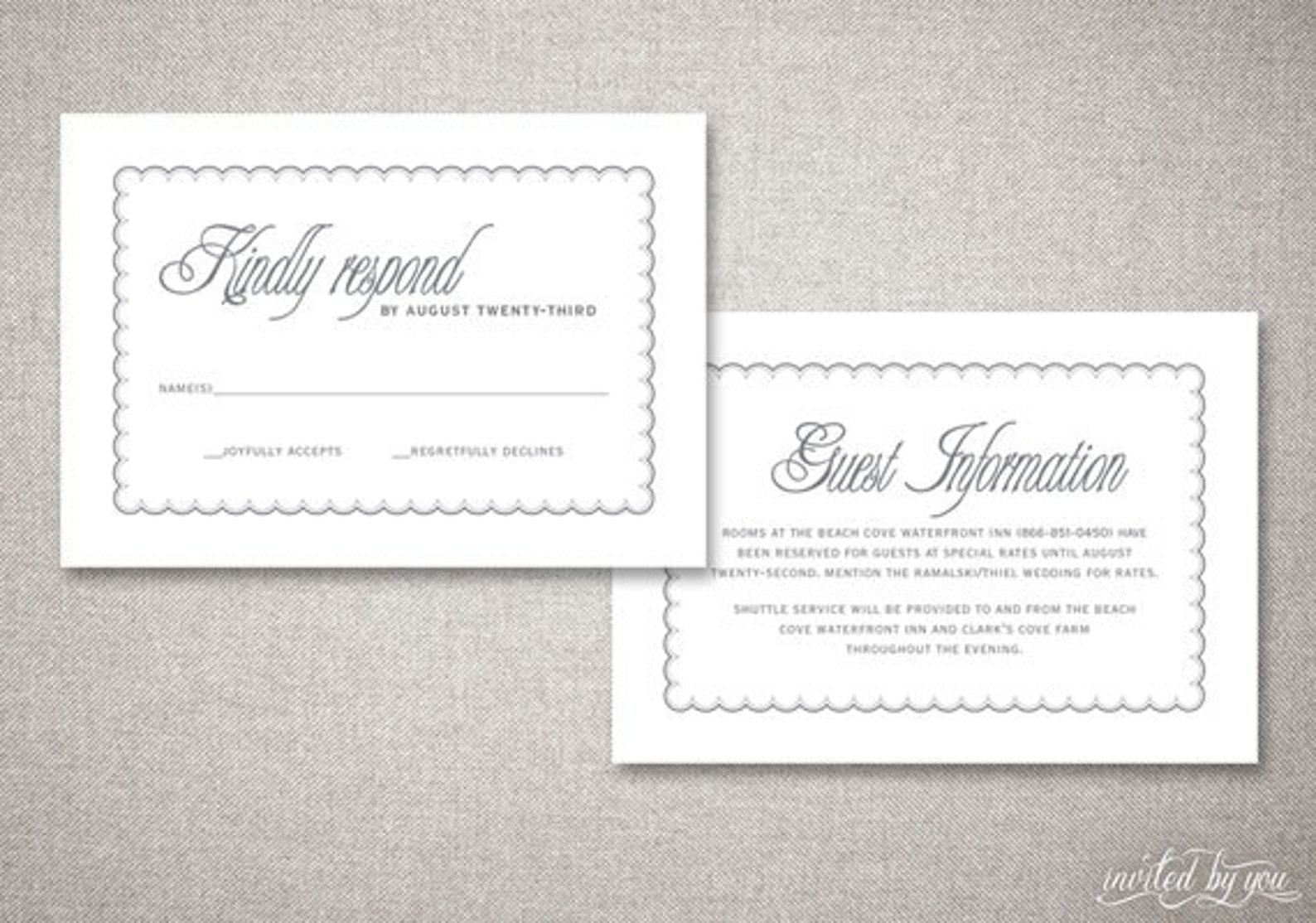 Classic michael Wedding Invitations Suite Beautiful Modern Clean ...