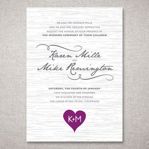 Rustic Tree Bark Karen Wedding Invitations Suite Whimsical Woodland Heart Invitation Custom DIY Digital Printable or Printed Invite image 2