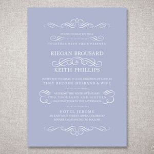 Classic Flourish Reigan Wedding Invitations Suite Typography Colorful Traditional Invitation DIY Digital Printable or Printed Invite image 2