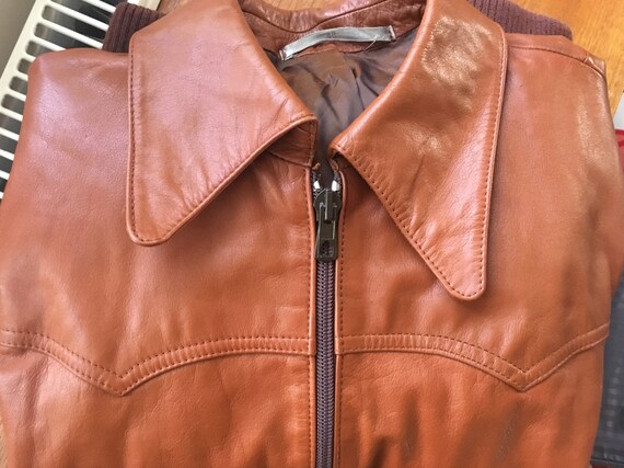 SWEDISH Vintage Leather Jacket Unisex 1970s