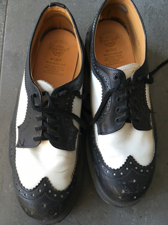 black and white wingtip doc martens