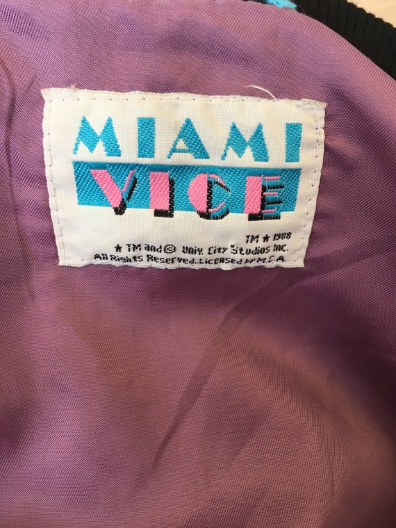 MIAMI VICE Vintage Very Rare Original Bomber Jacke