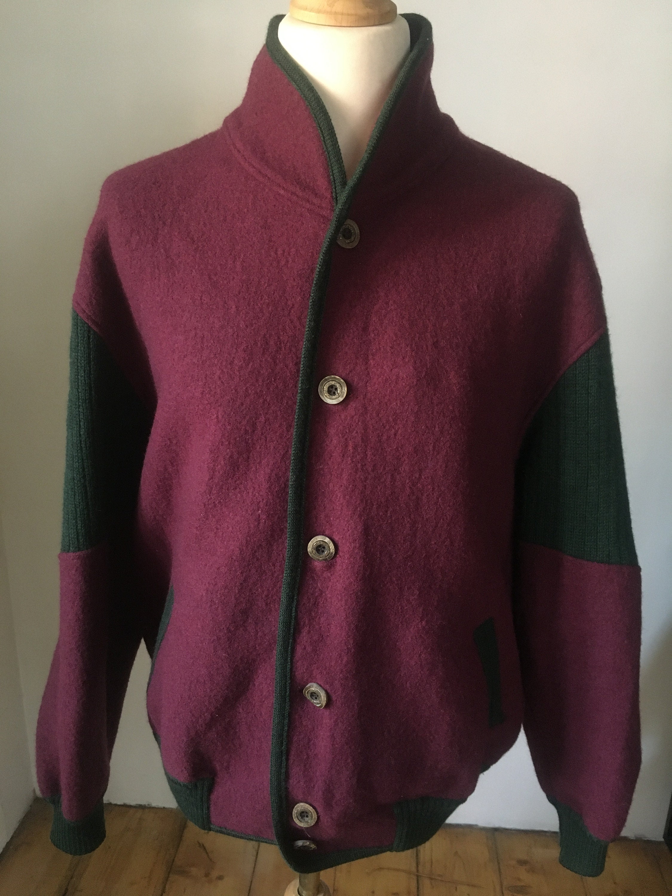 AUSTRIAN Vintage Boiled Sigi Scheiber Tyrol Wool Jacket Unisex | Etsy