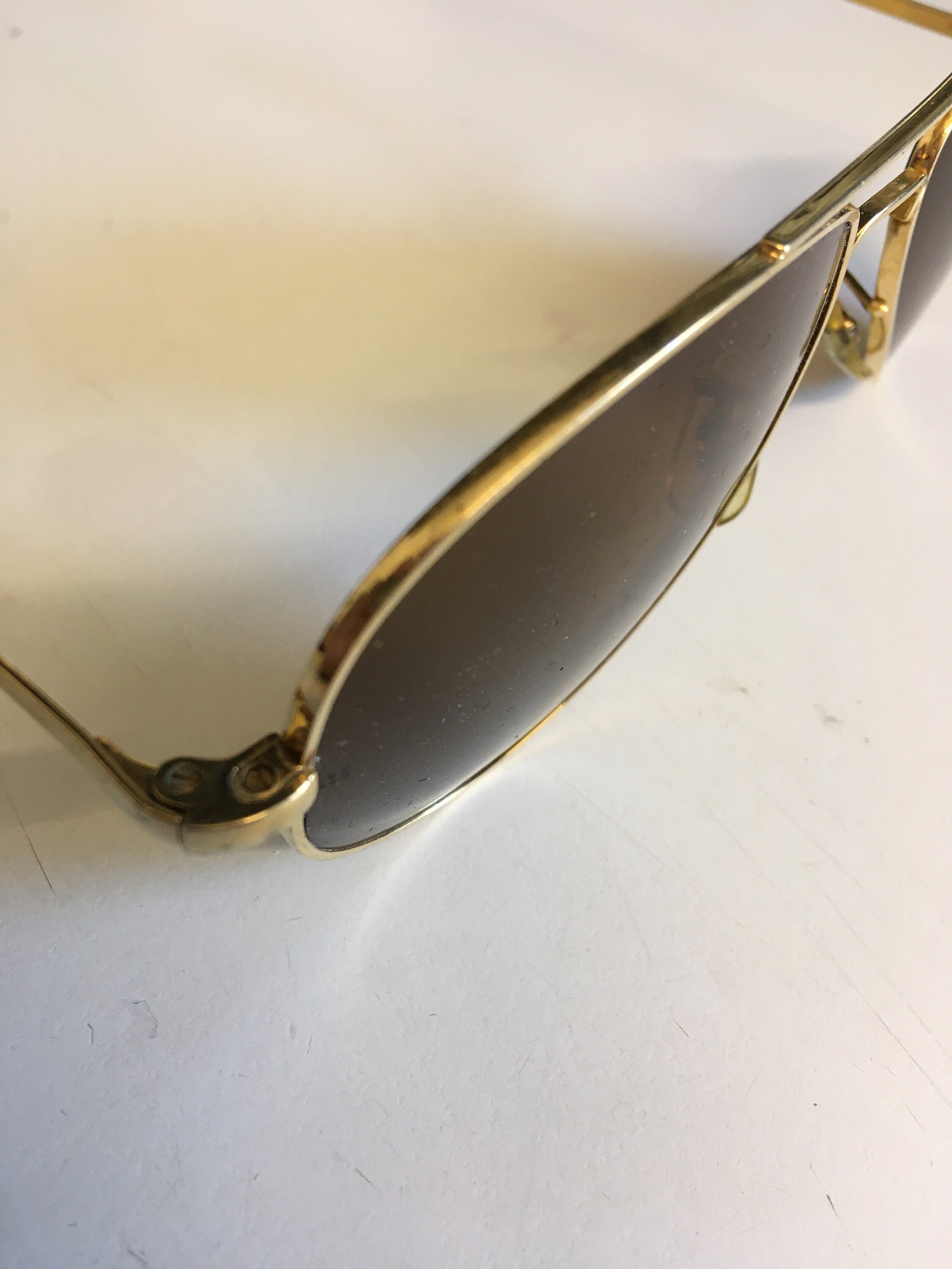 Randolph USA Vintage Gold Plated Aviator Sunglasses | Etsy
