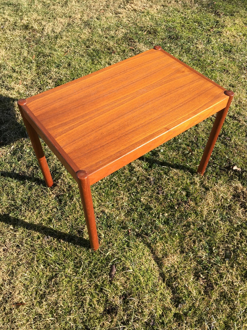 Mid Century Modern Scandinavian Teak Side Table 1960s
