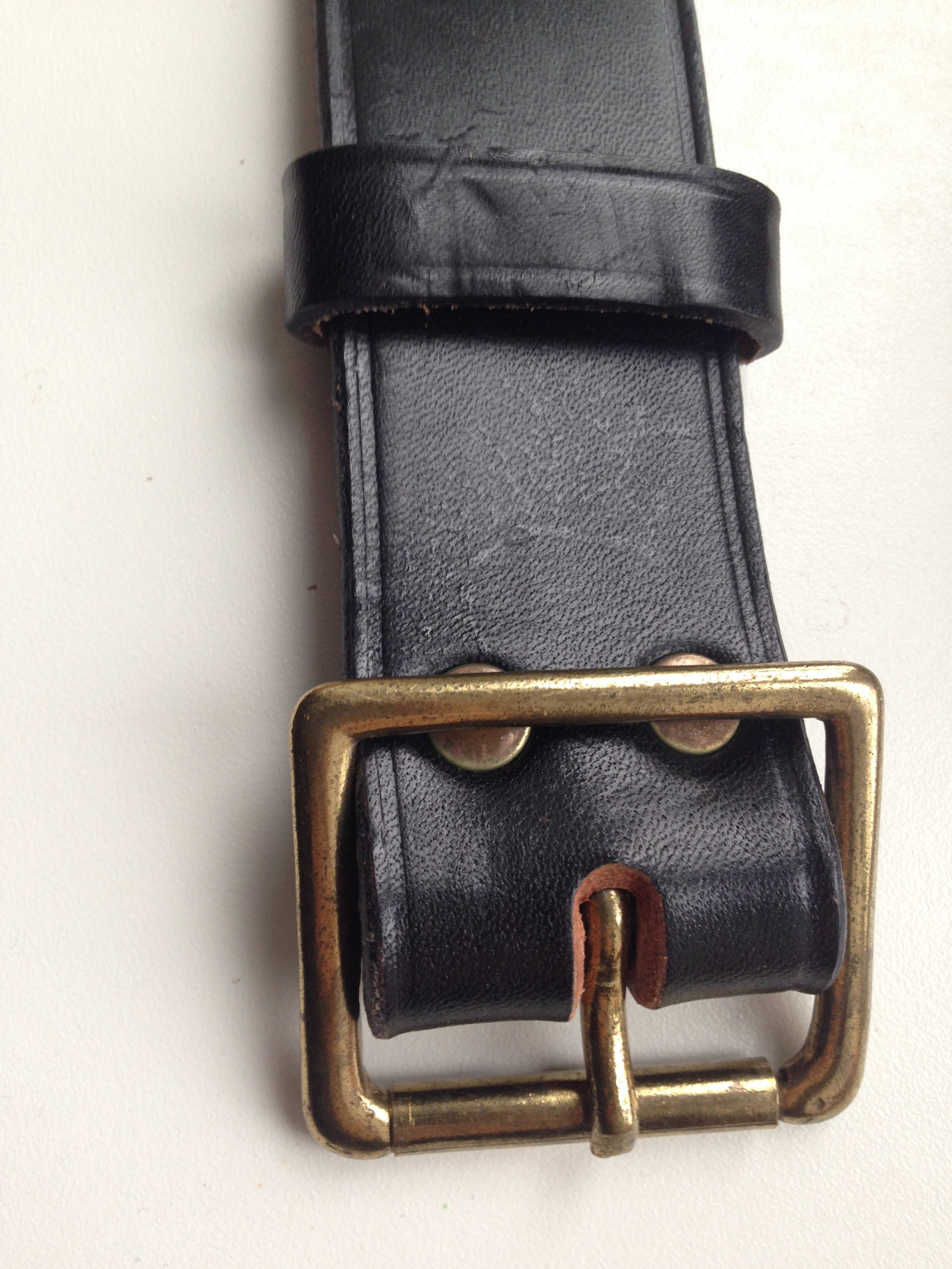 Military Officer Vintage Leather Belt Deadstock 1950s FREE | Etsy