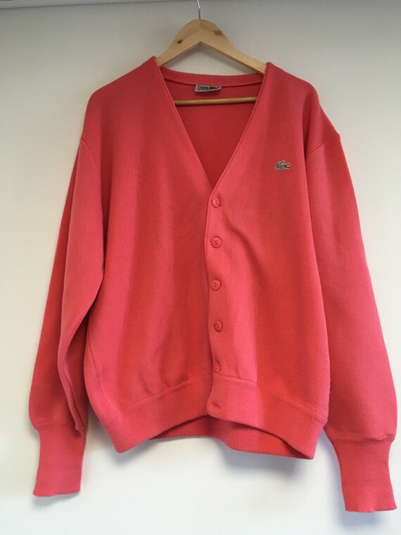 lacoste cardigan pink