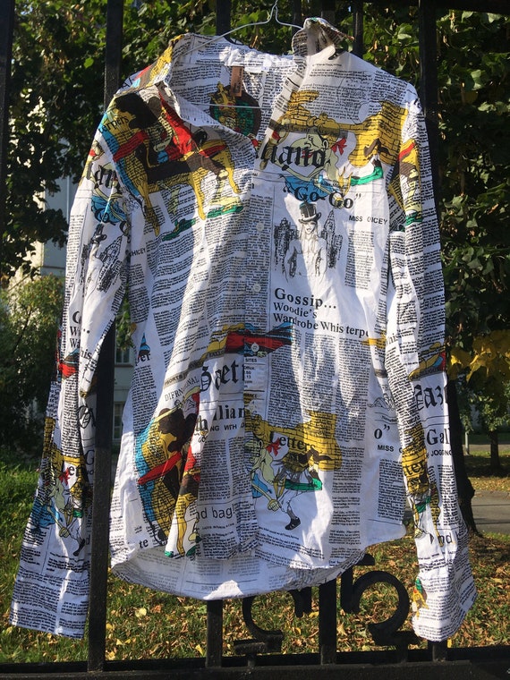 JOHN GALLIANO Made In Italy Gazette Newspaper Prin
