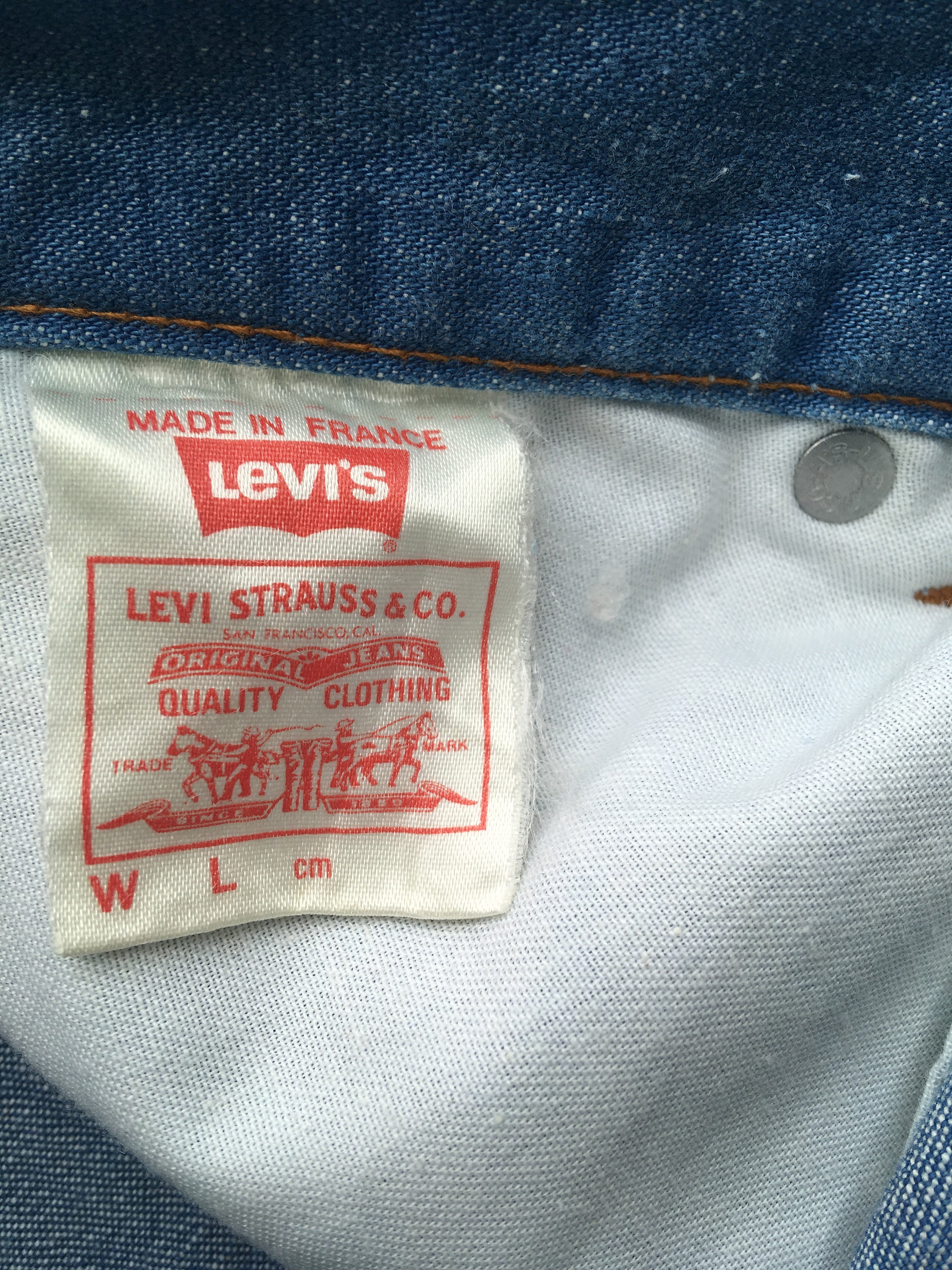 LEVIS LEVI STRAUSS White Tab Rare Vintage Talon Zipper Jeans | Etsy