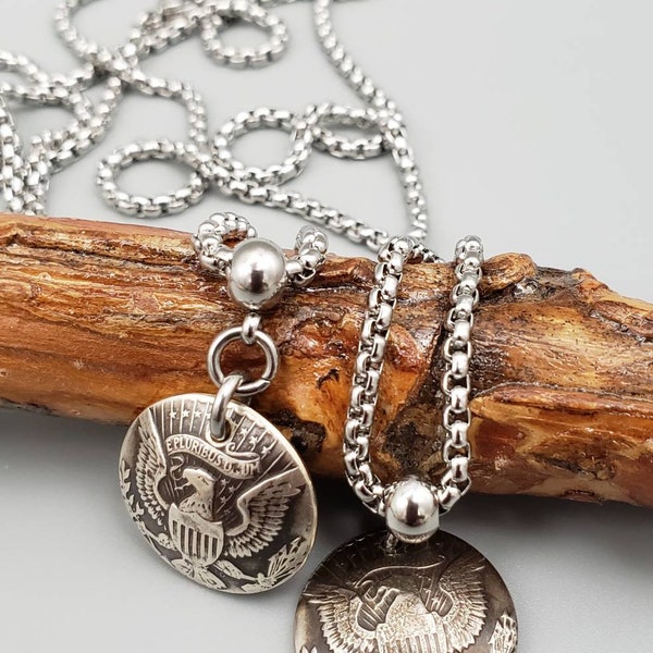 JFK Half Dollar Coin Pendants Necklaces