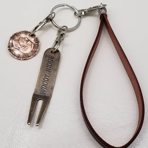 Golf Divot Tool Ball Marker Fob Lanyard