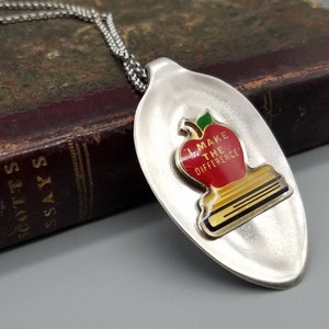 I Make The Difference ~ Spoon Pendants Necklaces ~ Teacher ~ Professor ~ Educator ~ Instructor