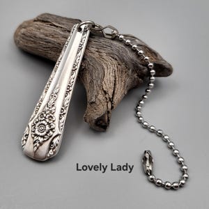 Silverware Spoon Ceiling Fan Pull ~ Light ~ Chandelier Ball Chain Pull ~ Extender ~ Various Patterns