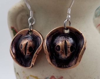 Wheat Penny Cowboy Cap ~ Cowgirl Hat Coin Earrings