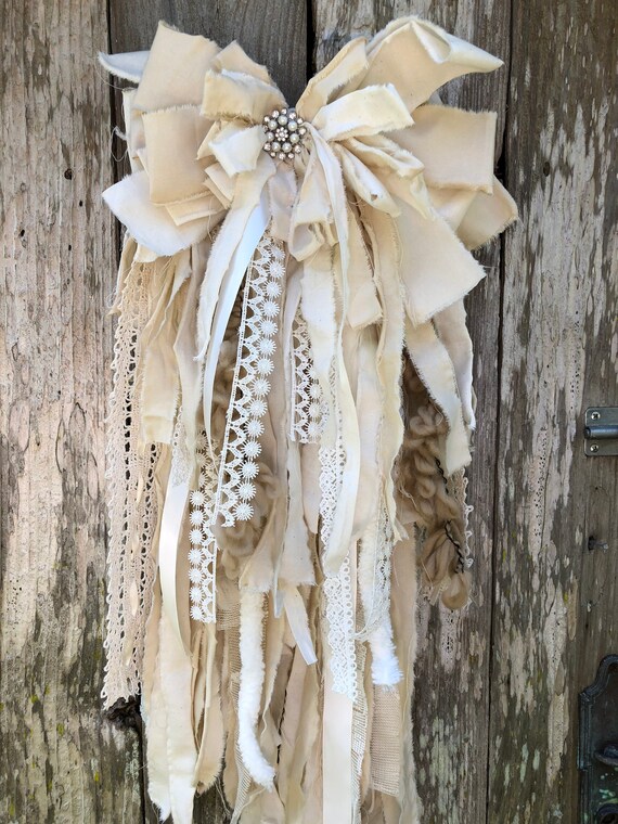 Shabby Chic Rag Bow Tutorial rag bow tutorial rag bow how Etsy