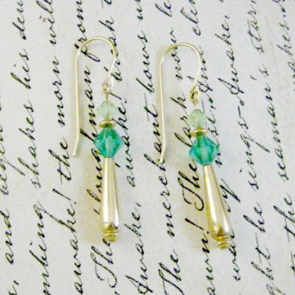 Genuine Swarovski Crystal* Beaded Earrings with 14k Goldfill