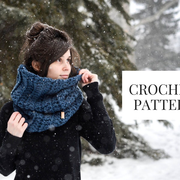 CROCHET PATTERN: Slouchy Ribbed Cowl