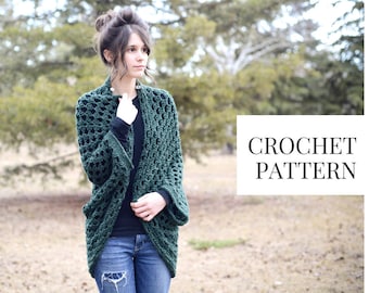 CROCHET PATTERN: Cocoon Sweater Shrug