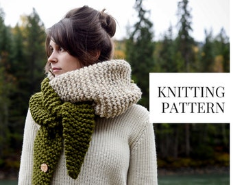 KNITTING PATTERN: Oversized Tapered Knit Scarf