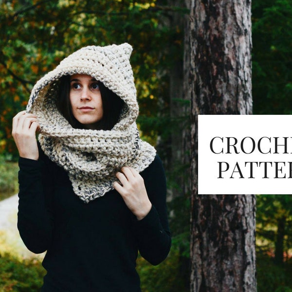 PATRON AU CROCHET : Écharpe à capuche Téléchargement immédiat