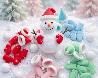 Colored mini hat and mittens