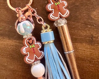 silicone beaded pen and keychain