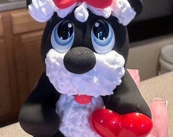 Skunk girl clay figure ( Petunia)