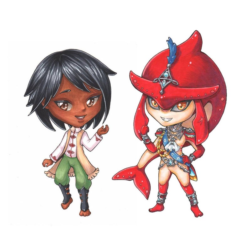 Copic Marker Anime Manga Style Custom Chibi Commission Fanart or Original Character