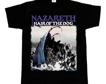 nazareth hair of the dog'75 new black short/long sleeve t-shirt 3 4 XL