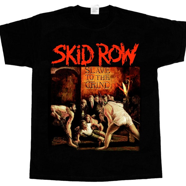 T-shirt noir à manches longues Skid Row Slave to the Grind '91