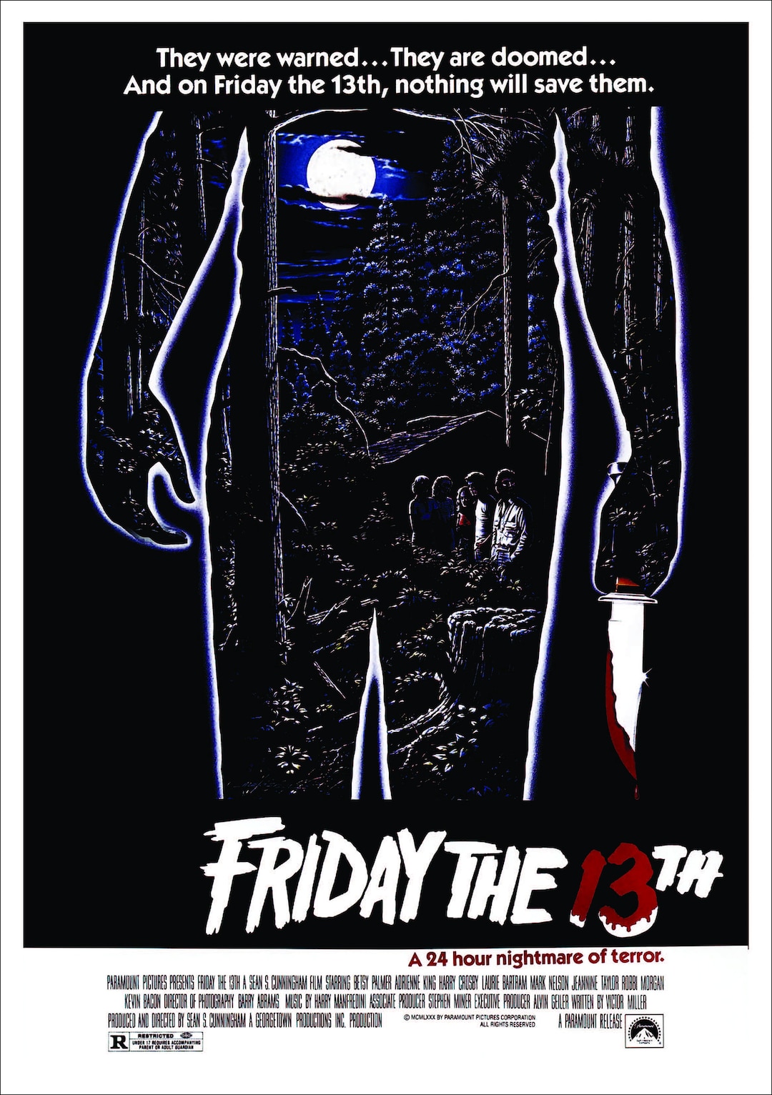 FRIDAY THE 13TH 1980 Movie Poster Horror Jason Voorhees Movie Print ...