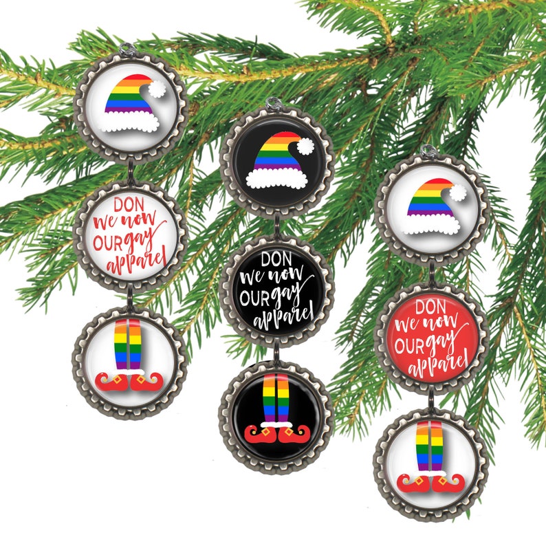 Gay pride ornament funny gay apparel Christmas ornament Etsy