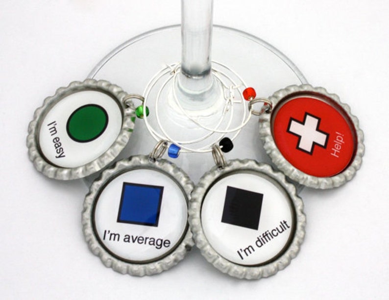 Ski wine charmssnow ski party favorsvintage ski posters ski Etsy