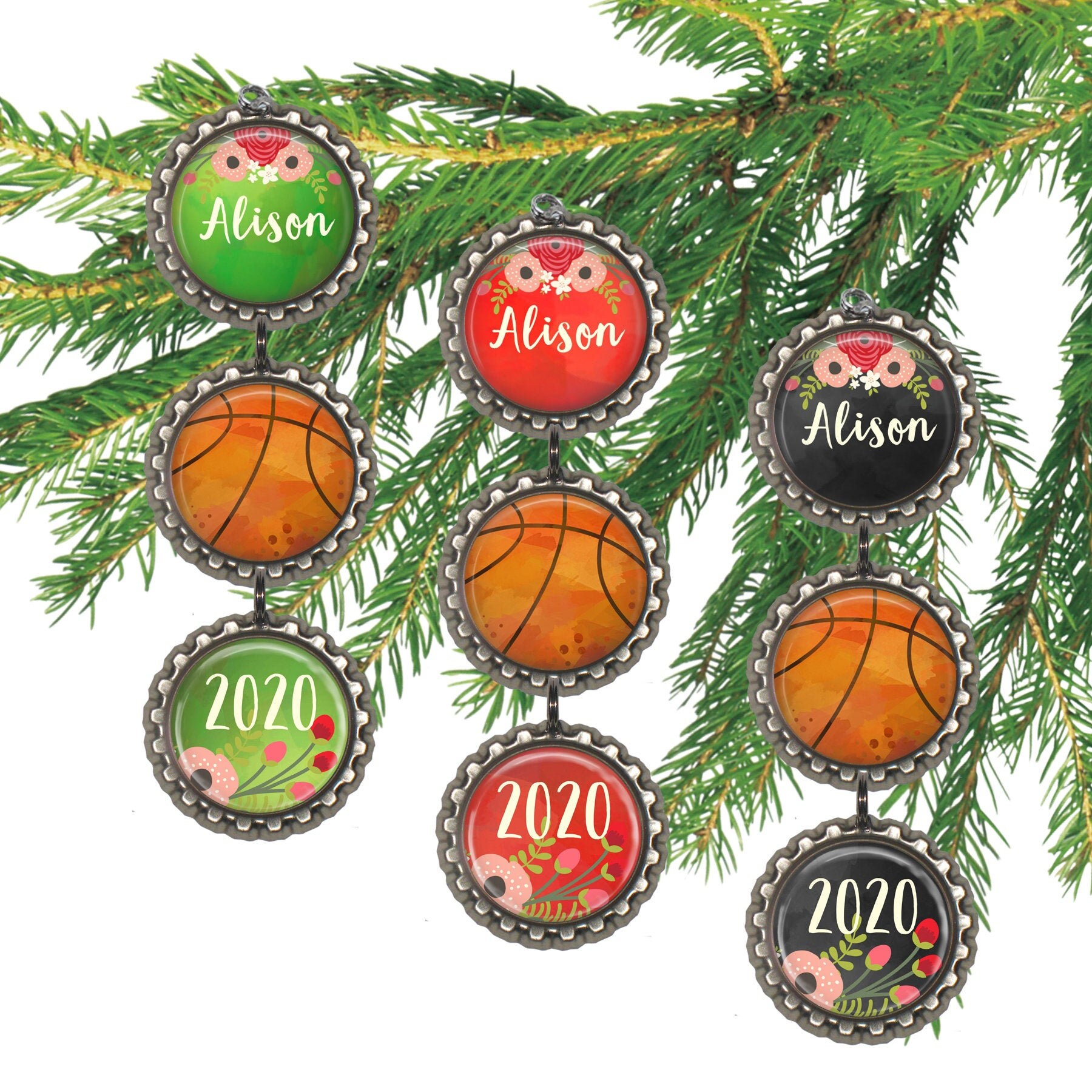 Basketball ornament personalized Christmas ornament girls Etsy