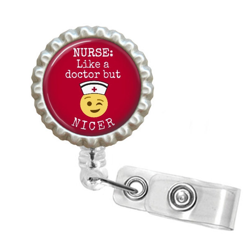 Funny Badge Reel Humorous Nurse Gift Retractable Swivel Clip Etsy